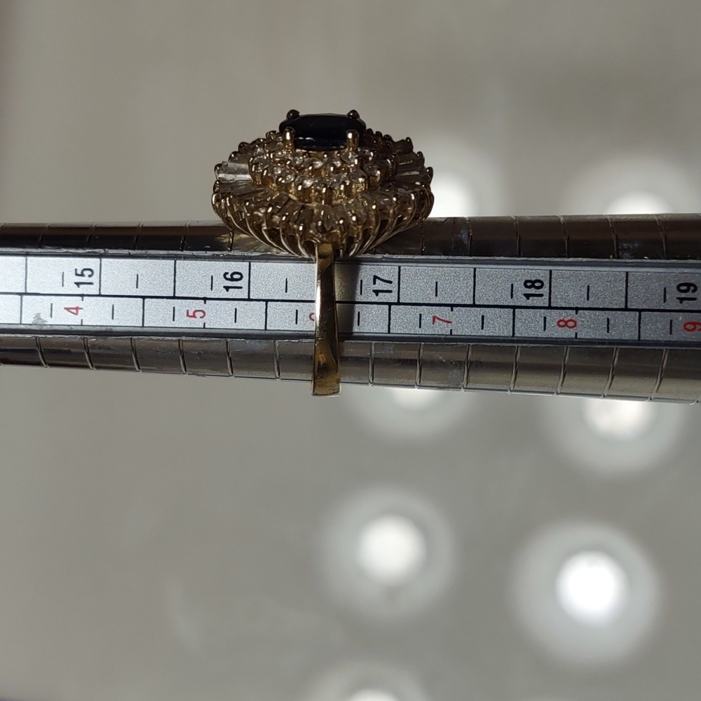 Levian 14kt yellow gold diamond blue sapphire ring - Picture 3 of 13